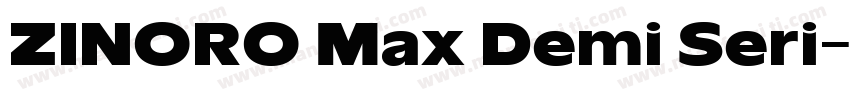 ZINORO Max Demi Seri字体转换